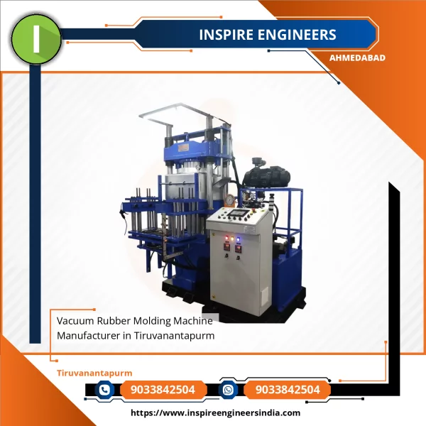Vacuum Rubber Molding Machine In Operation Showing Hydraulic Press And Mold Setup