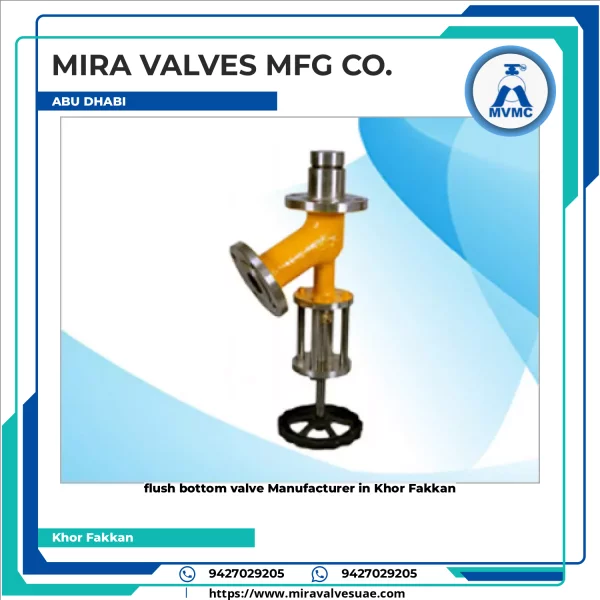 Flush Bottom Valve Showing Durable Construction Suitable For Industrial Fluid Control