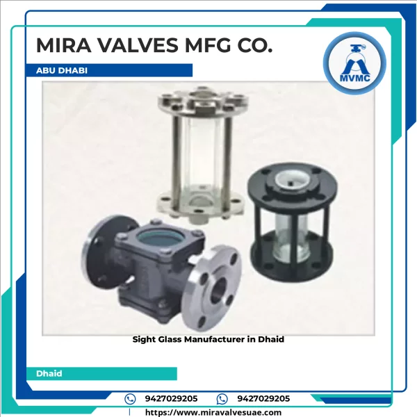 Industrial Sight Glass Showing Clear Flow Observation Window Mounted On Pipeline