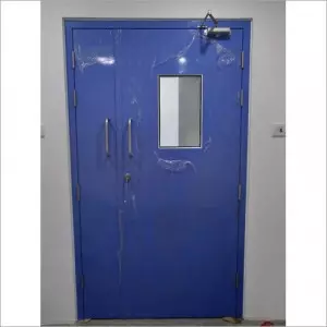 Stainless Steel Clean Room Scientific Door Installed In Laboratory