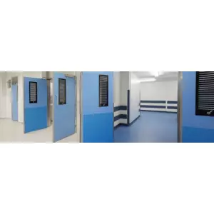 Metal Fire Escape Door Installed In Commercial Building Corridor