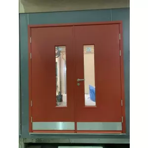 Heavy Duty Industrial Metal Door Installed At Factory Site