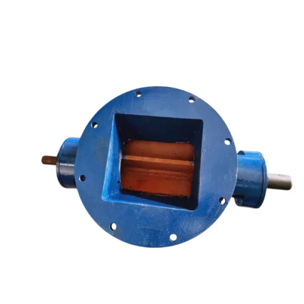 Cast Iron Rotary Valve Showing Robust Design Suitable For Industrial Material Handling