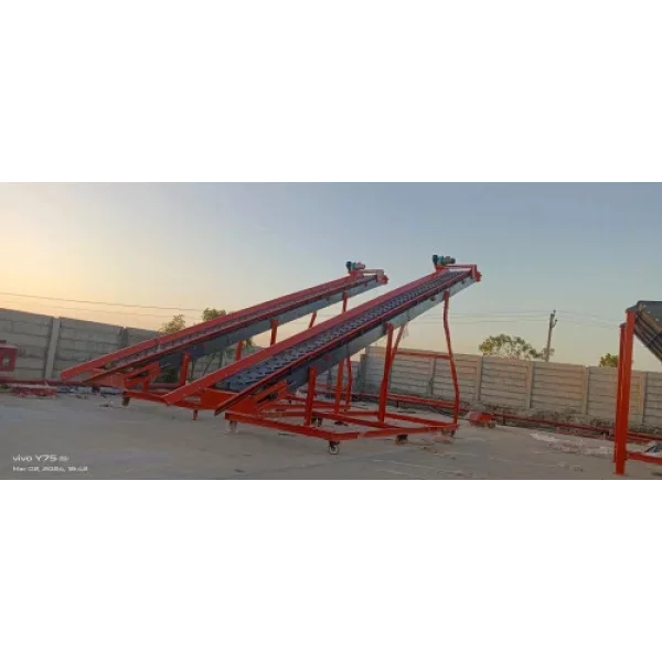 Steel Roller Belt Conveyor System Moving Bulk Materials
