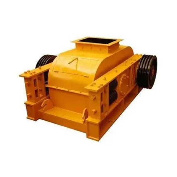 Industrial Roller Crusher Machine Used For Crushing Materials In An Industrial Plant