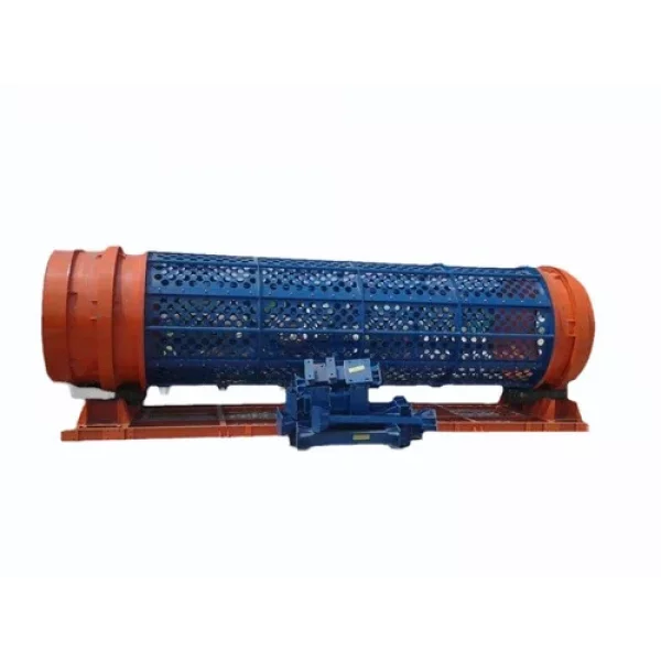 Rotary Trommel Screen Machine Operating In Industrial Site