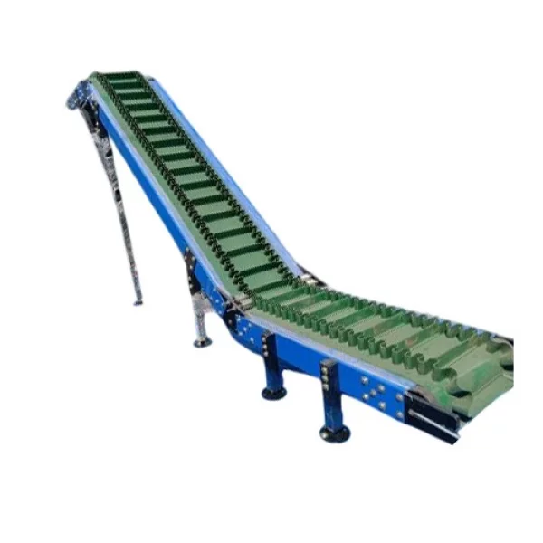 Z Type Belt Conveyor Showing Inclined Section With Durable Rollers