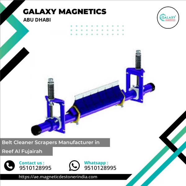 Close-up View Of Industrial Belt Cleaner Scraper Installed On Conveyor System