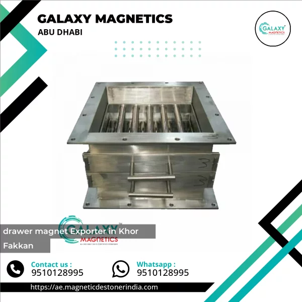 Drawer Magnet Installed In Industrial Pipeline Removing Metal Contaminants