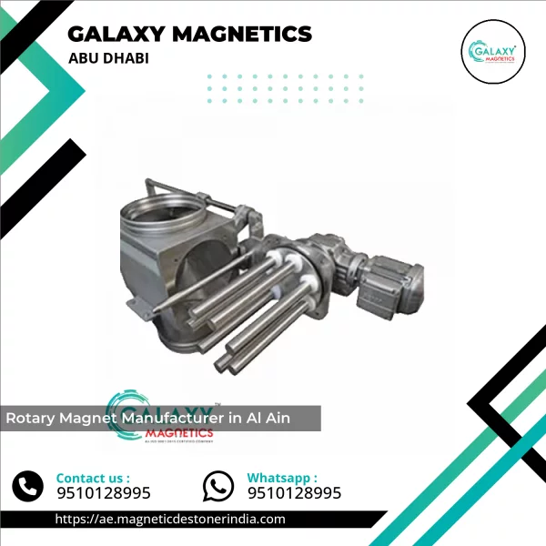 Rotary Magnet Installed In Industrial Conveyor System