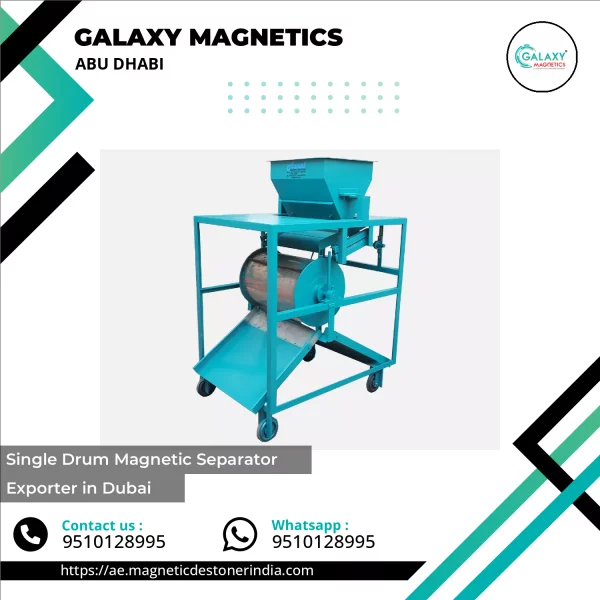 Single Drum Magnetic Separator Used In Industrial Setting