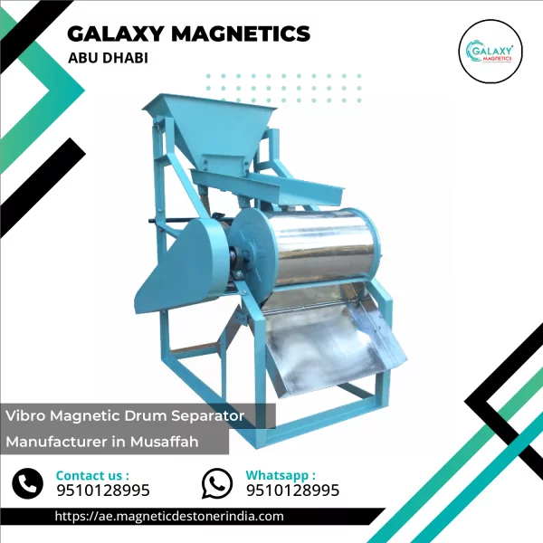 Vibro Magnetic Drum Separator Installed In An Industrial Setting