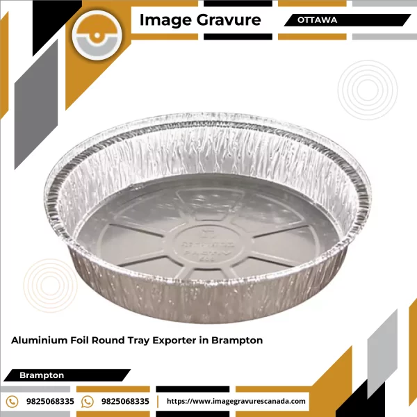 Aluminium Foil Round Tray Used For Food Packaging
