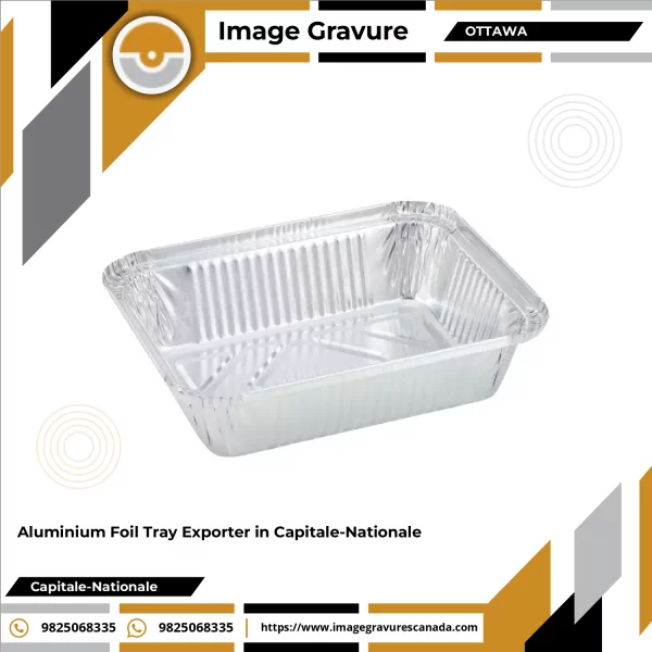 Stack Of Aluminium Foil Trays Suitable For Food Packaging