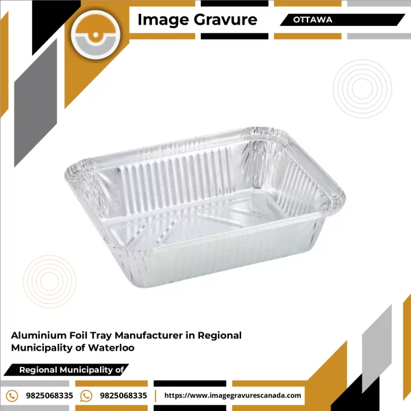 Stack Of Shiny Aluminium Foil Trays Ready For Food Packaging