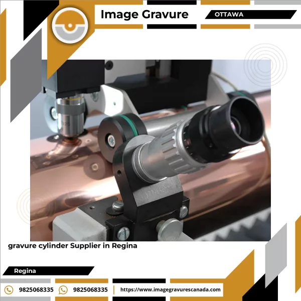 Close-up Of Engraved Gravure Printing Cylinder Surface Showing Fine Detail