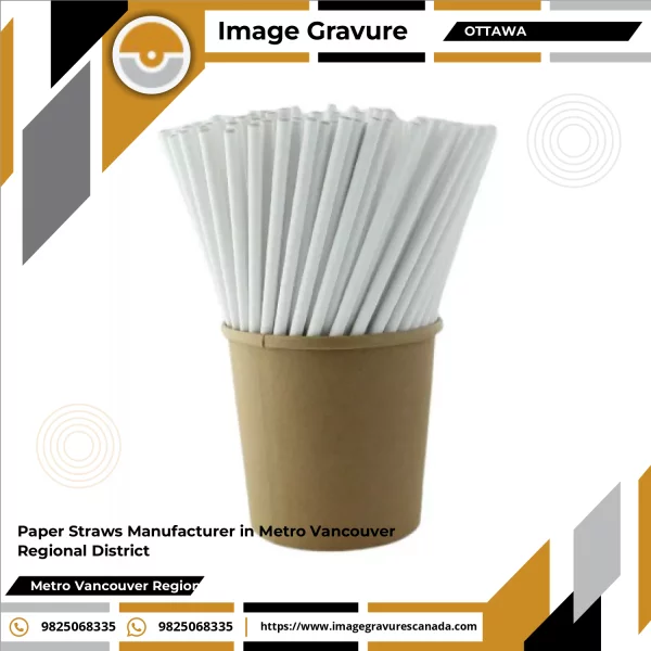 Close-up View Of Biodegradable Paper Straws Arranged In A Bundle