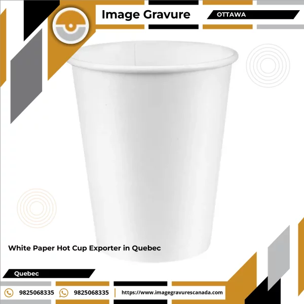 Stack Of White Paper Hot Cups Suitable For Hot Beverages