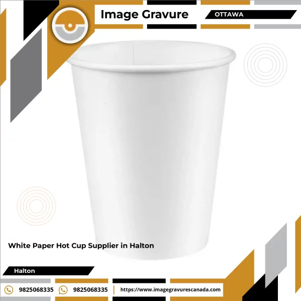 White Paper Hot Cup With Insulated Ripple Design