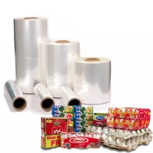 Clear Polyolefin Shrink Film Roll Stacked Ready For Shipment