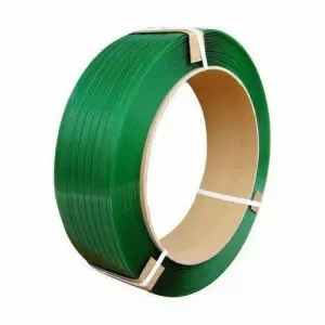 Green PET Strapping Roll Showing Texture And Color