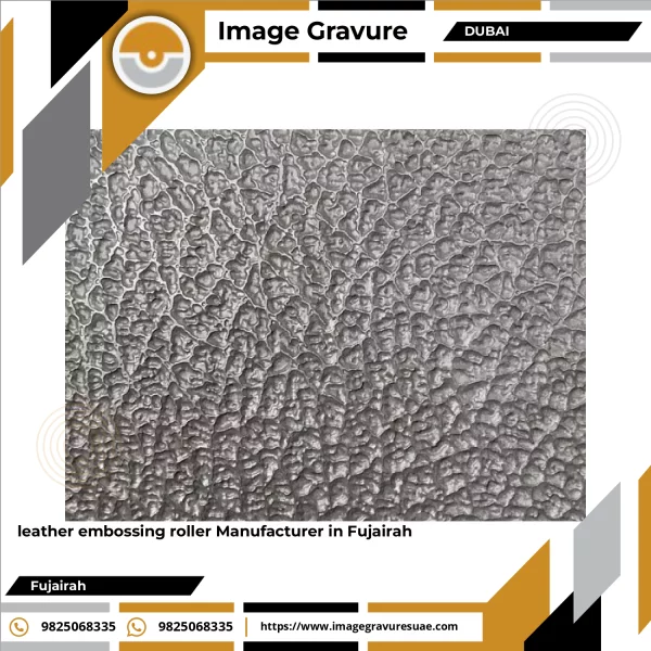 Close-up View Of A Metal Leather Embossing Roller Showing Detailed Engraved Pattern Surface