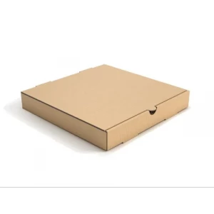 Carton Pizza Box Made Of Corrugated Cardboard Showing Printed Logo And Secure Fold Design