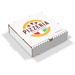 Stacked Corrugated Pizza Boxes Ready For Delivery