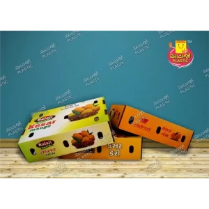 Stack Of Corrugated Mango Packaging Boxes Ready For Shipment
