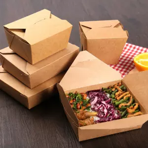 Stacked Corrugated Noodle Packaging Boxes Ready For Shipment