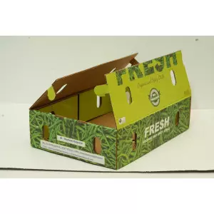Stacked Corrugated Vegetable Packaging Boxes Ready For Shipment
