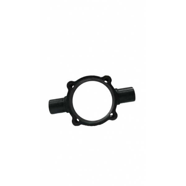 Center Trunnion Mounted On Pneumatic Cylinder Showing Metal Finish And Attachment Points