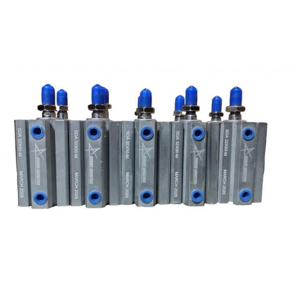 SDA Pneumatic Cylinder Installed In Industrial Automation Setup