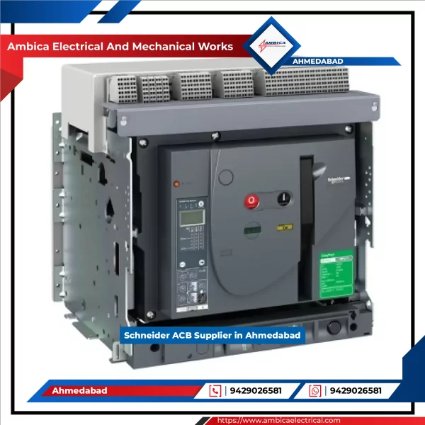Schneider Air Circuit Breaker Installed In Industrial Electrical Panel