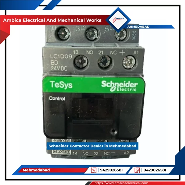 Schneider Contactor Installed In Industrial Electrical Panel