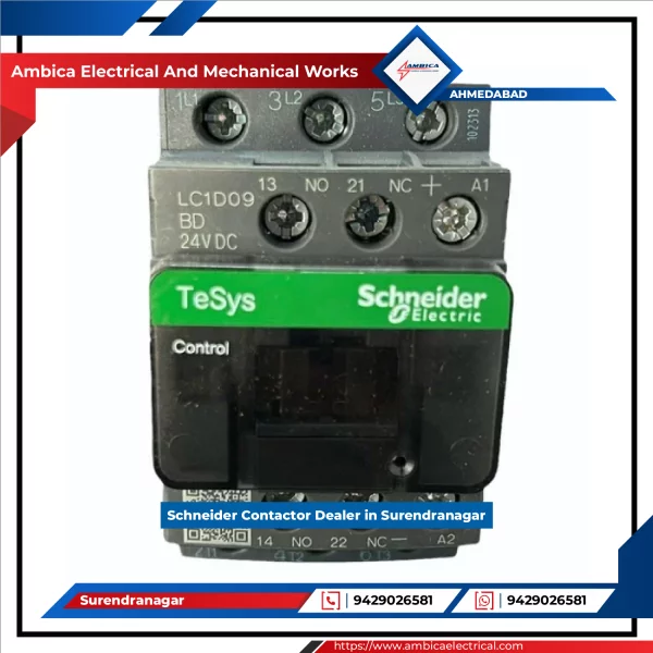 Schneider Contactor Unit Showing Connection Terminals And Coil Housing