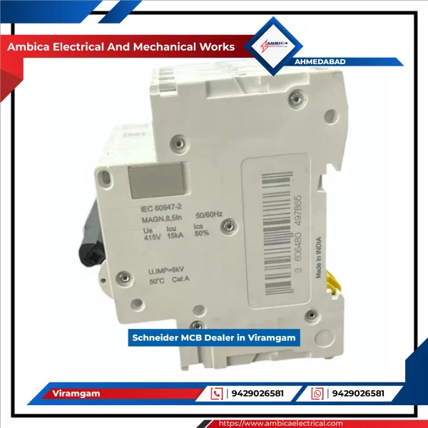 Schneider Miniature Circuit Breaker Unit Showing Front Panel Switches