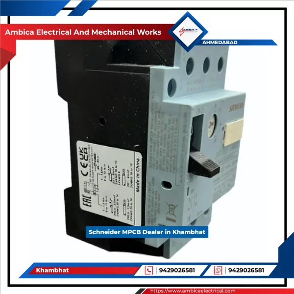 Schneider Motor Protection Circuit Breaker Installed In Industrial Electrical Panel