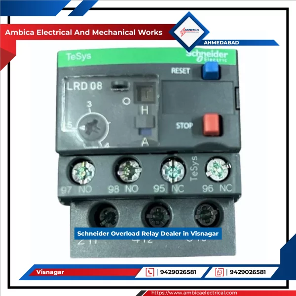 Schneider Overload Relay Installed In An Industrial Control Panel