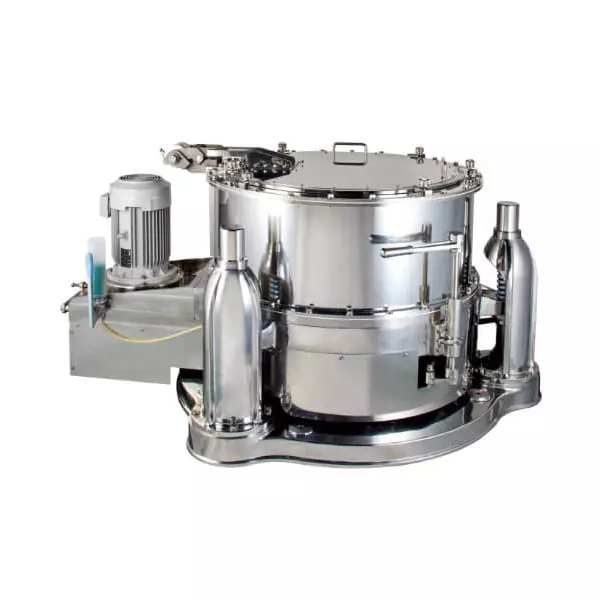 Basket Centrifuge Machine Showing Steel Drum And Motor Assembly