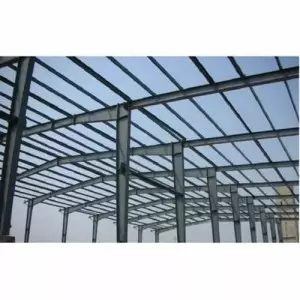 Prefabricated Steel Building Under Construction With Assembled Steel Frame Near Ankleshwar