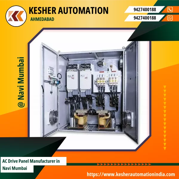 AC Drive Panel Installed In An Industrial Setup Showing Control Switches And Wiring Connections