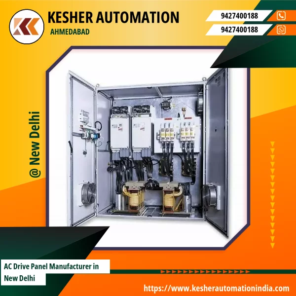 AC Drive Panel Installed In Industrial Control Room