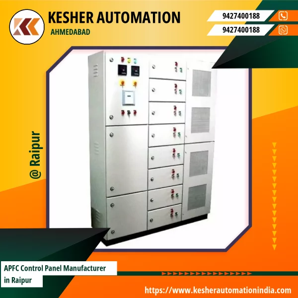 APFC Control Panel Installed For Industrial Use Showing Front Wiring Layout