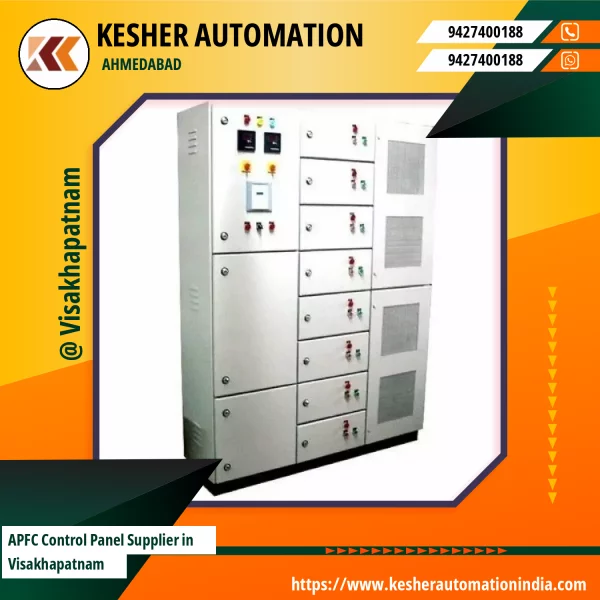 APFC Control Panel Installed At Industrial Site Showing Capacitor Banks And Control Modules