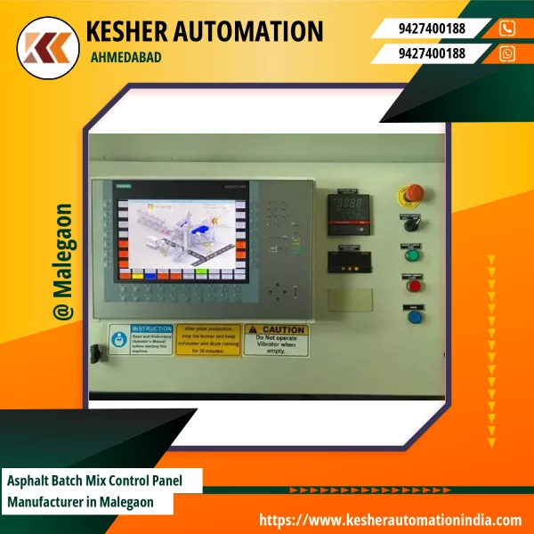 Asphalt Batch Mix Control Panel Showing Switchgear And Automation Setup