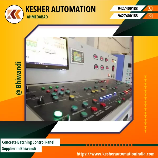 Concrete Batching Control Panel Installed In Industrial Setting