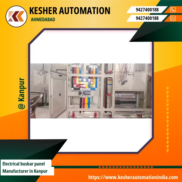 Electrical Busbar Panel Installed In An Industrial Control Room Showing Copper Bars And Connections