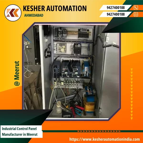 Industrial Control Panel Installed In A Factory Setup