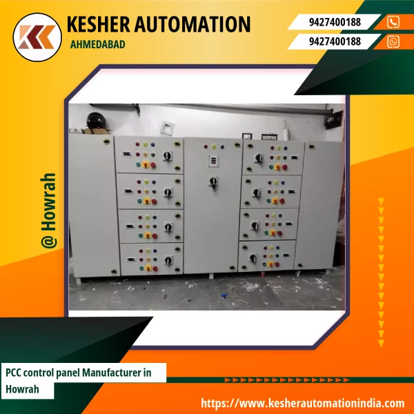 Photo Of A Medium-sized PCC Control Panel Showing Multiple Switches And Meters Mounted On Metal Frame